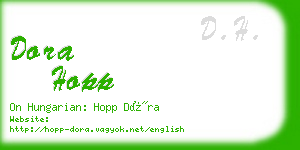 dora hopp business card